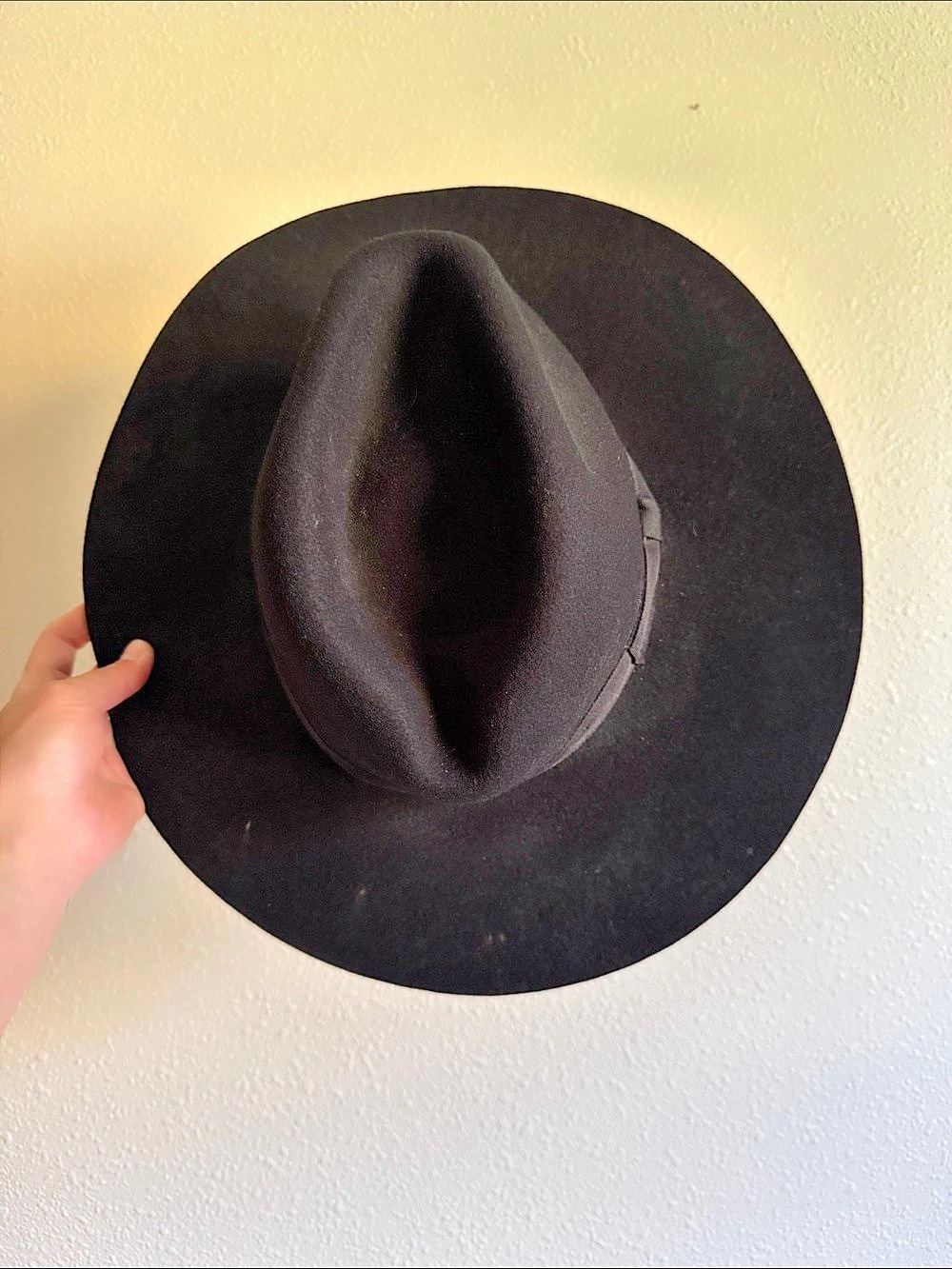 Black Wool Fedora Hat